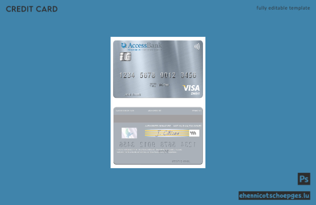 Beispielvorschau der AccessBank Visa-Debitkarte aus Tansania